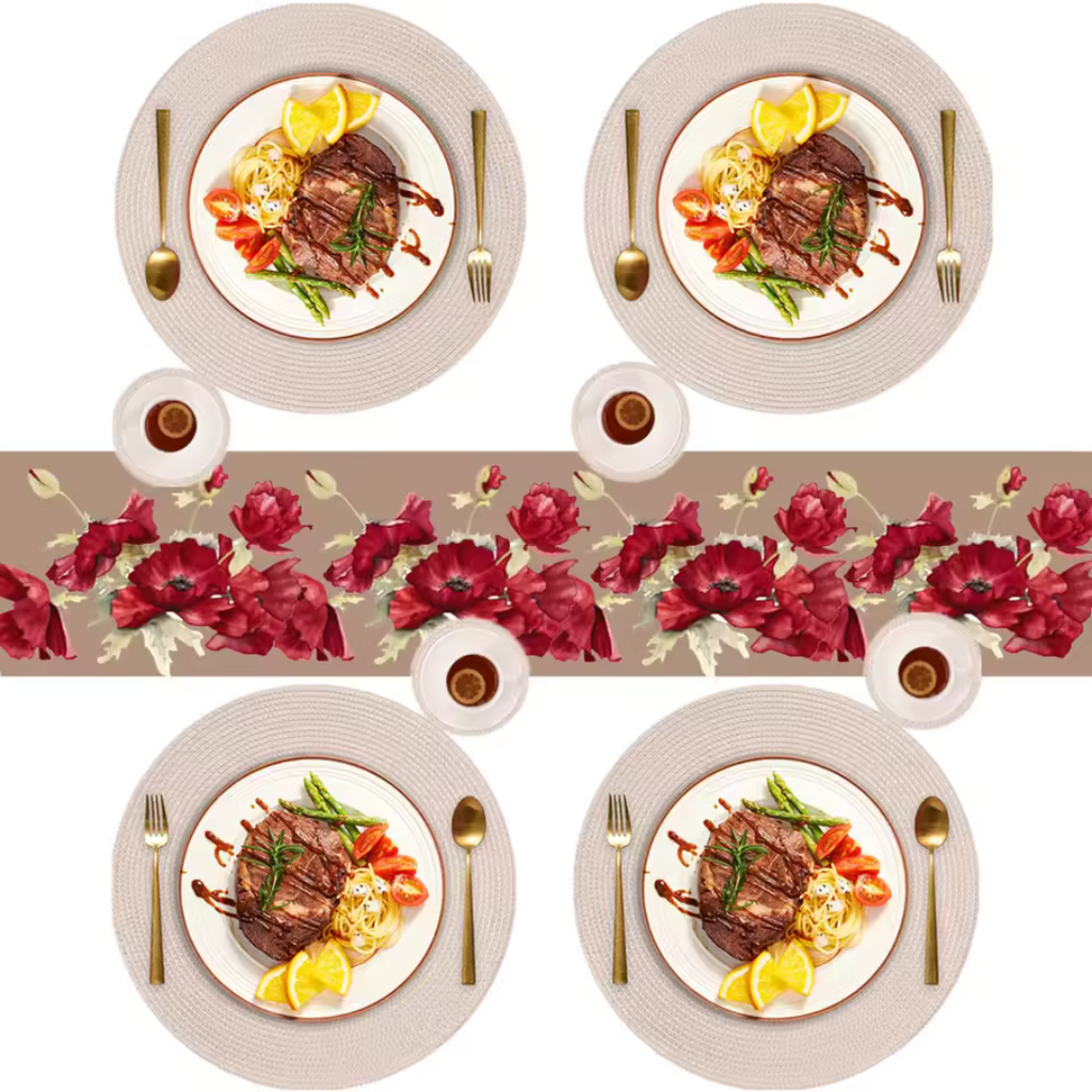 Runde geflochtene Tischsets im 6er-Set – Ansicht 6