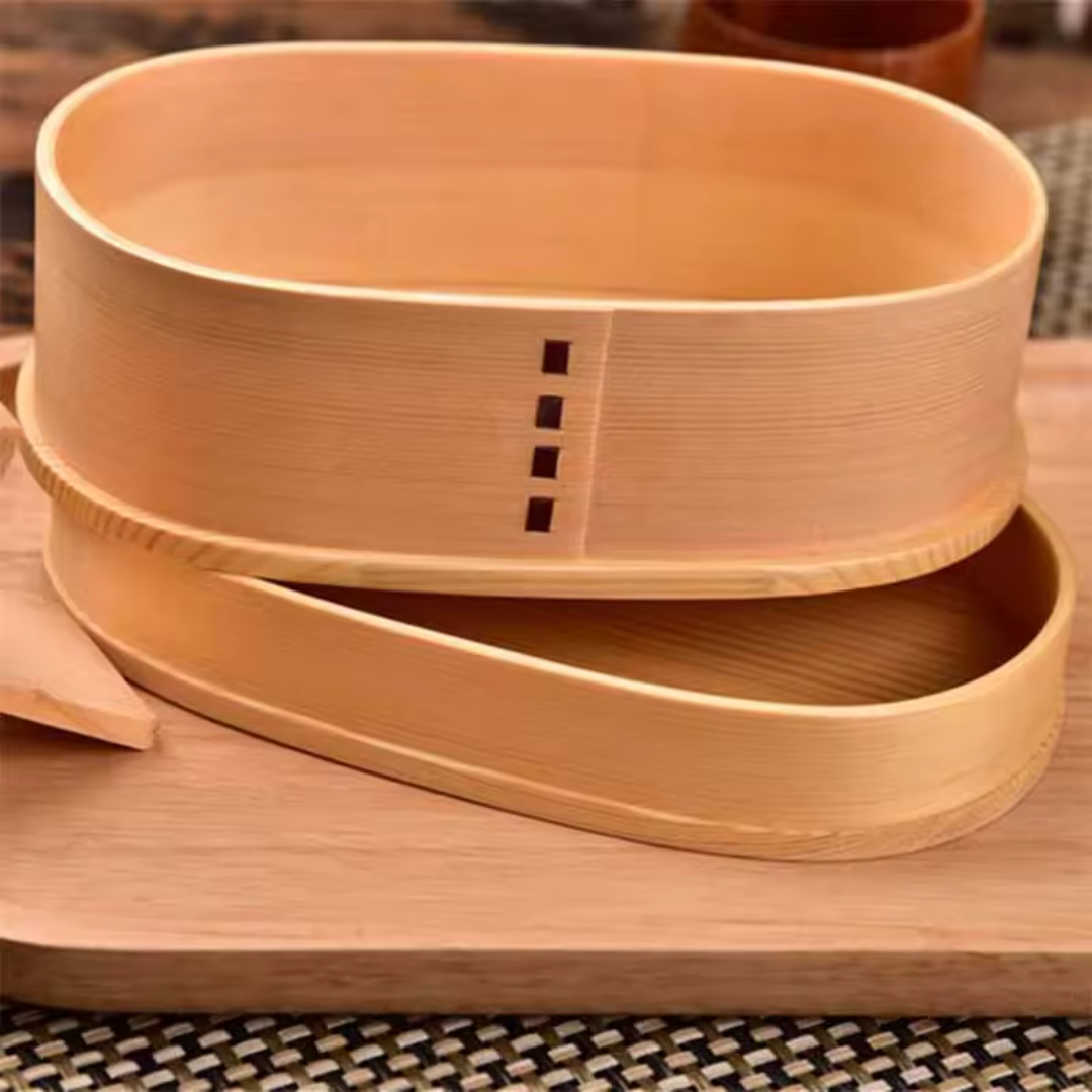 Bento Lunchbox 800 ml im Holz-Design – Ansicht 5