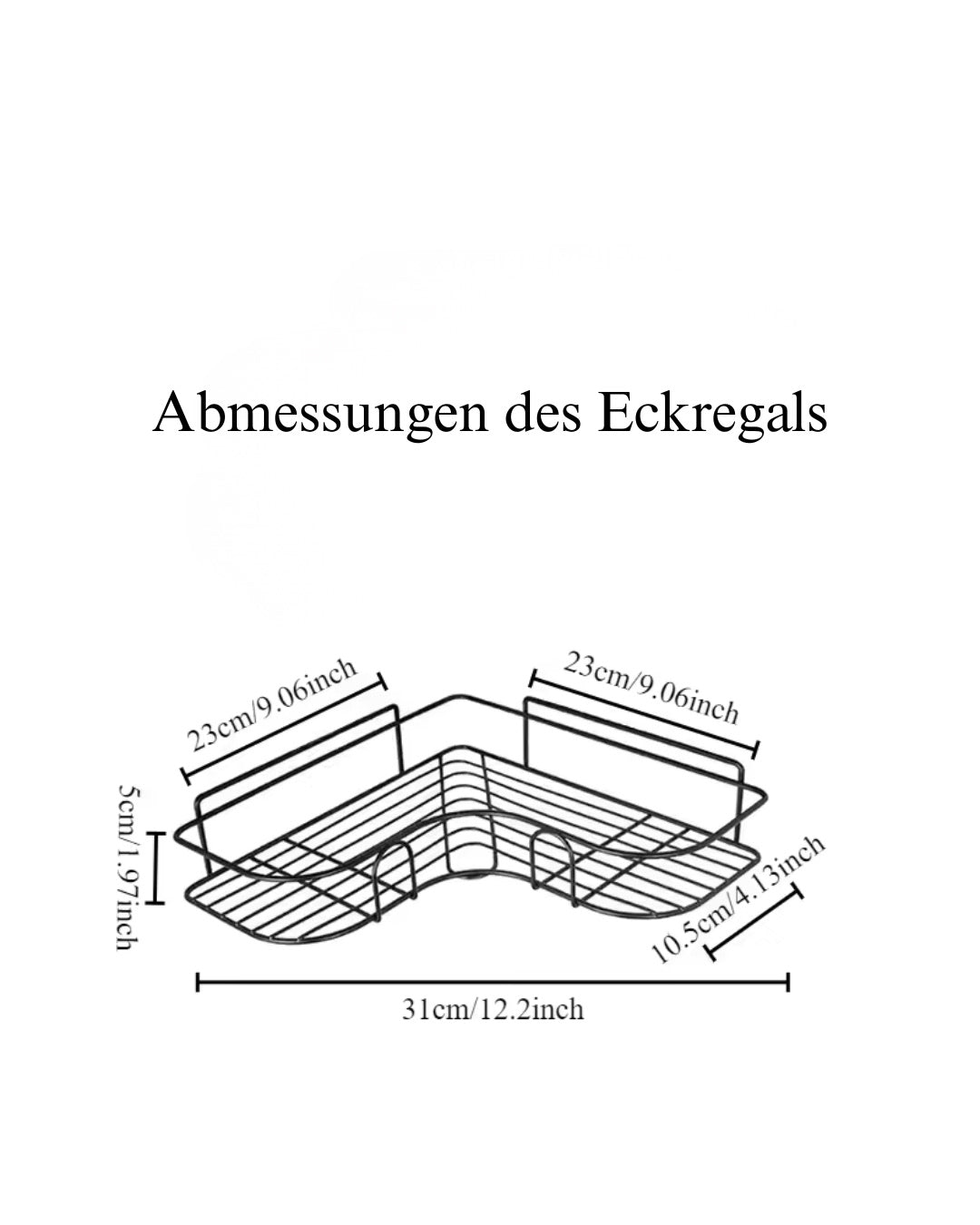 Badezimmer-Eckregal aus Metall ohne Bohren – Ansicht 4