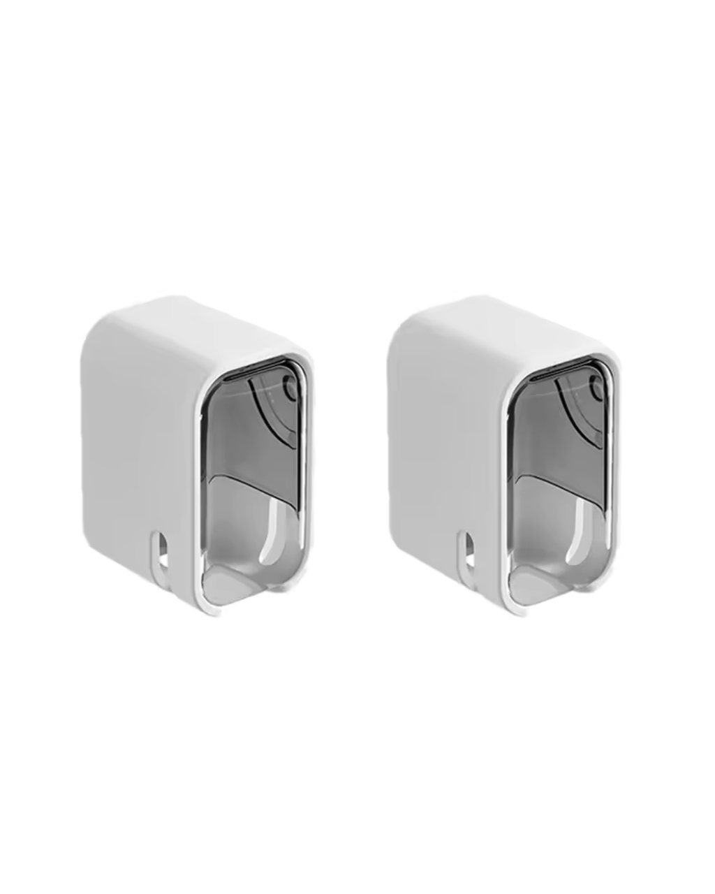 Zahnbürstenhalter mit Deckel im 2er-Set – Grau
