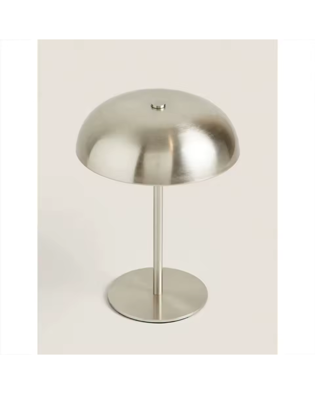 Kabellose Mushroom-LED-Tischlampe – Silber