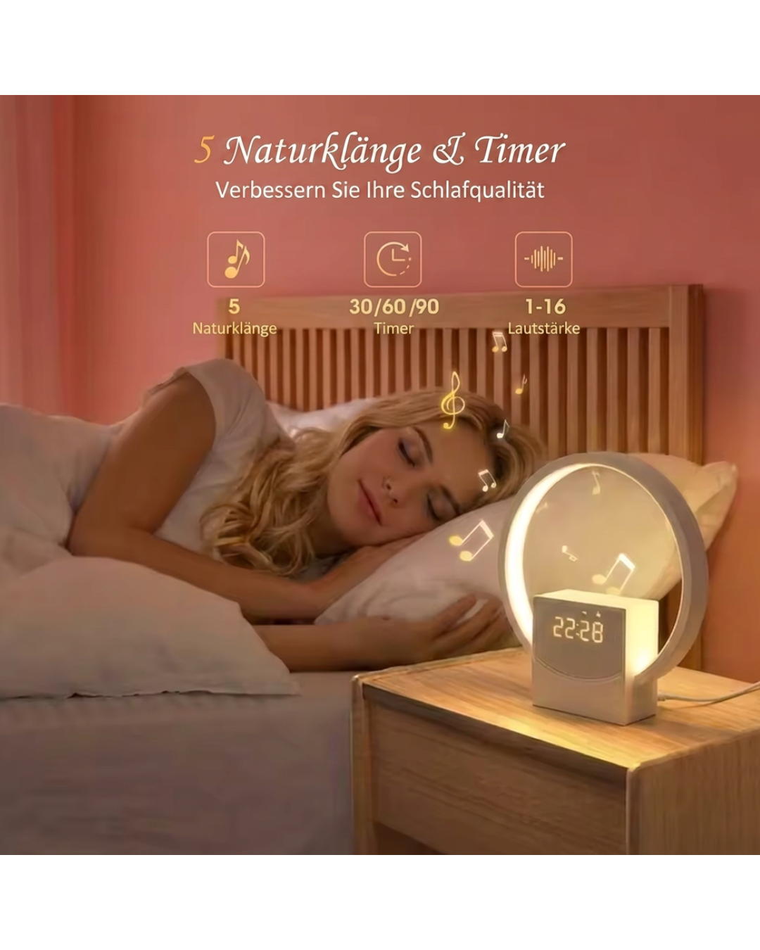 Digitaler Lichtwecker mit Sonnenaufgangslicht – Ansicht 6