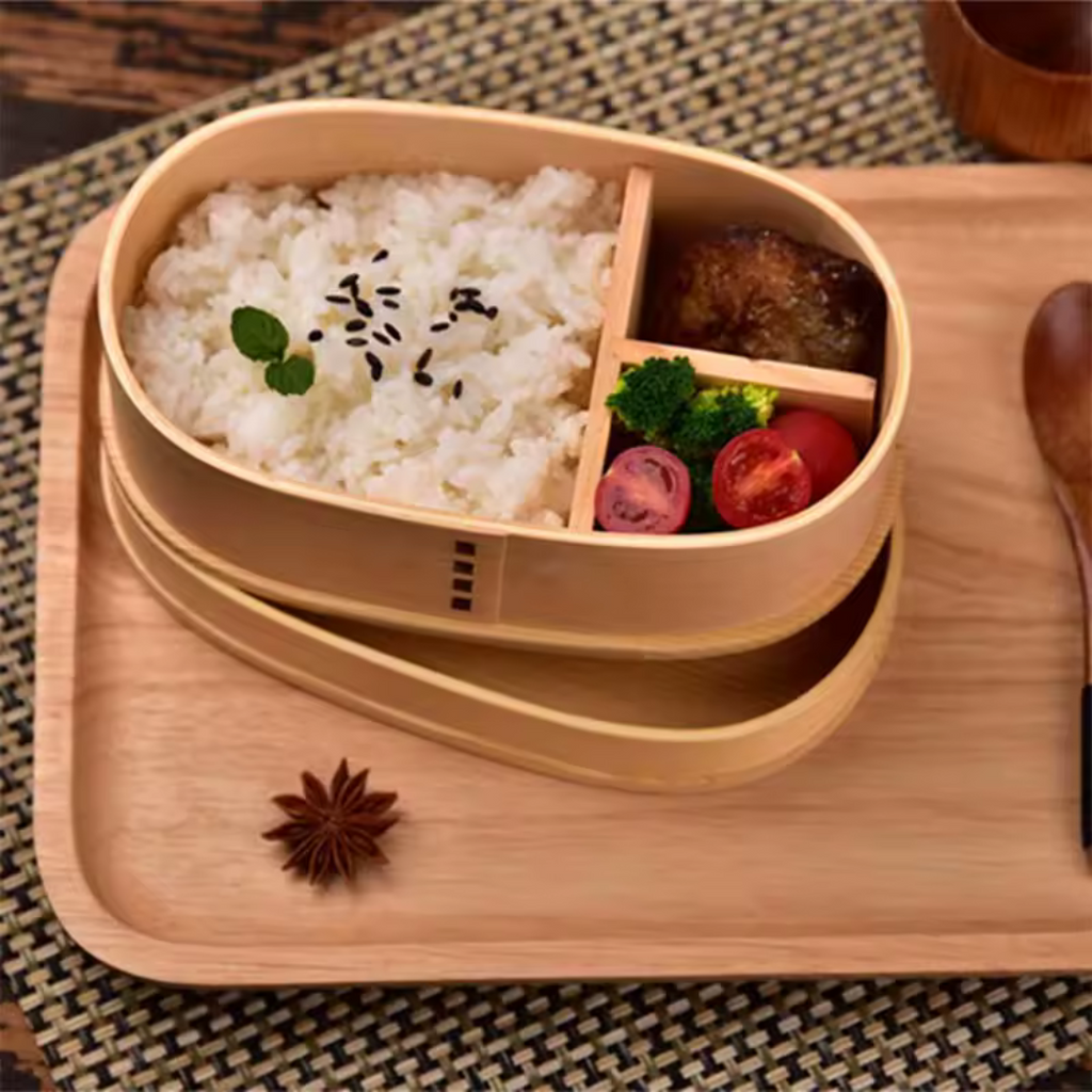 Bento Lunchbox 800 ml im Holz-Design