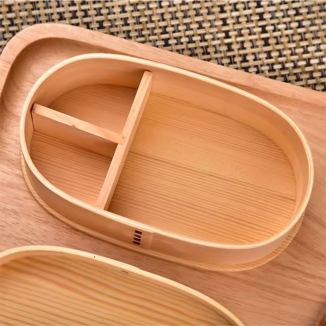 Bento Lunchbox 800 ml im Holz-Design – Ansicht 4