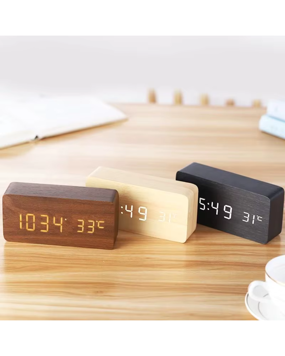 Digitaler Holzwecker mit LED-Anzeige – Ansicht 5