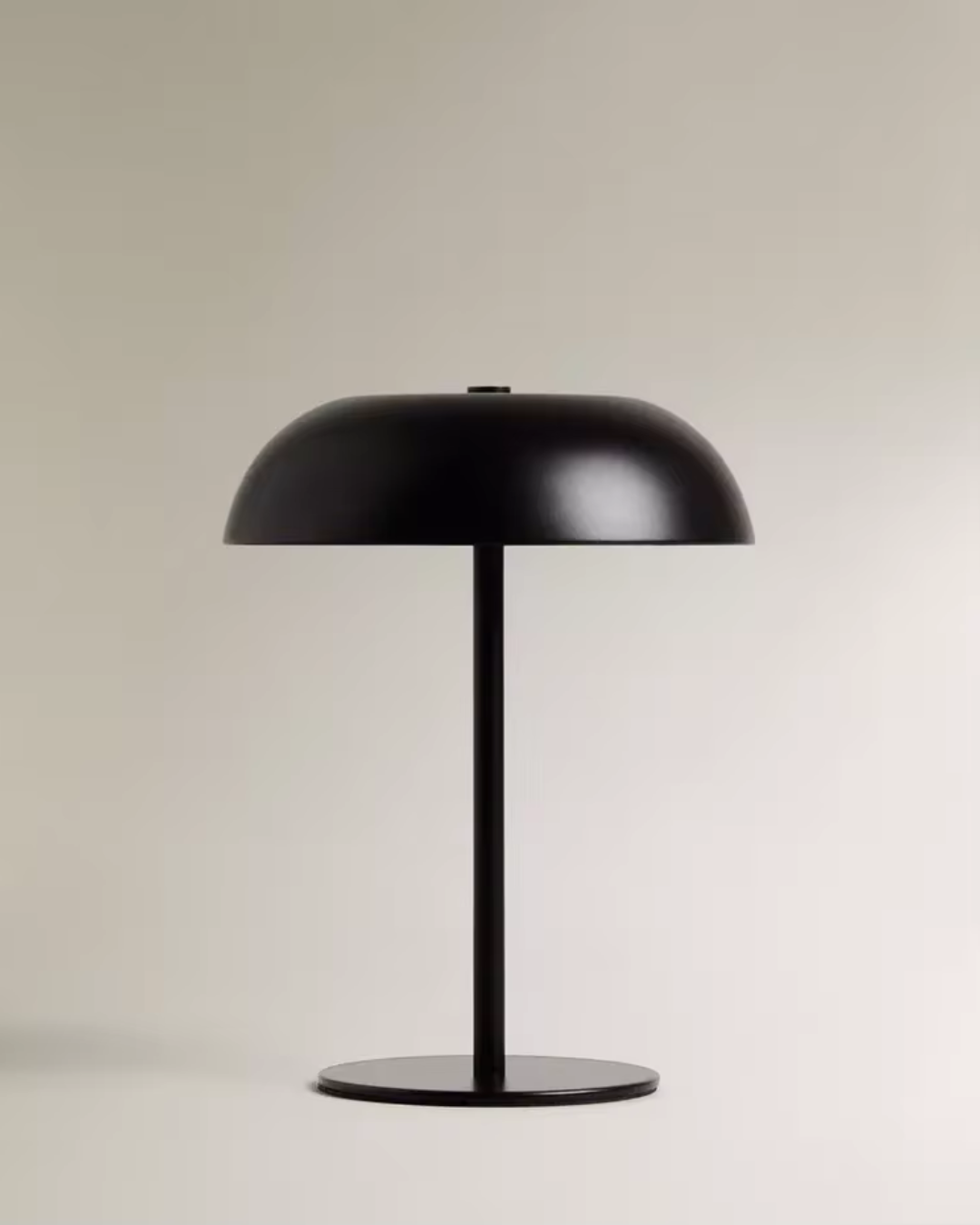Kabellose Mushroom-LED-Tischlampe – Schwarz