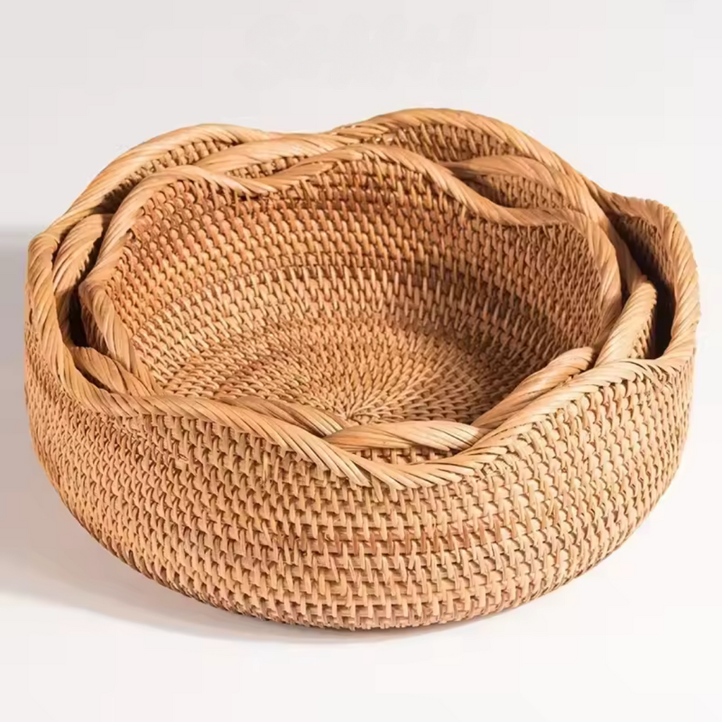 Handgewebter Rattan-Korb – Ansicht 2