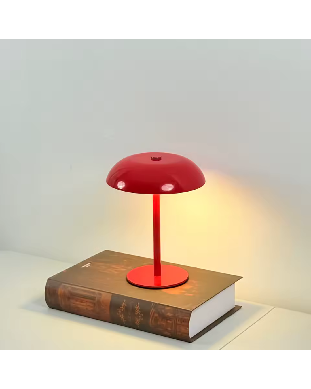Kabellose Mushroom-LED-Tischlampe – Rot
