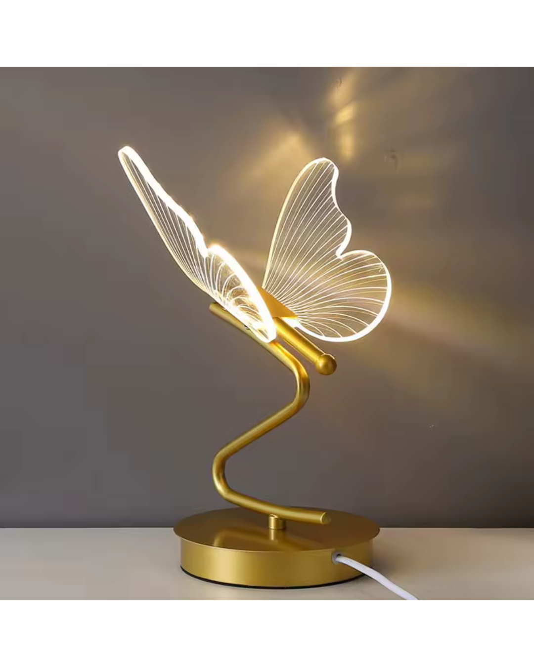 LED-Tischlampe mit Schmetterling-Design – Ansicht 4