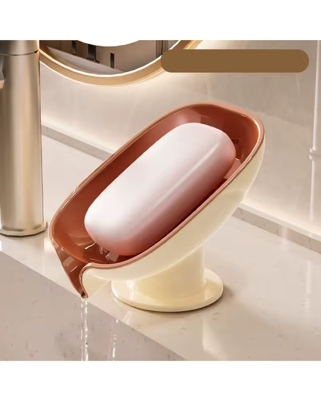 Seifenschale mit Saugnapf – Braun