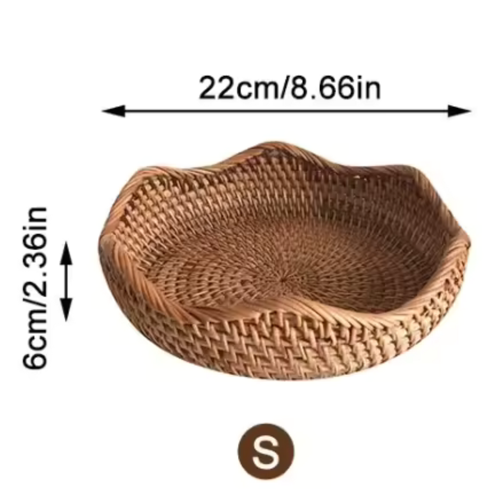Handgewebter Rattan-Korb – S