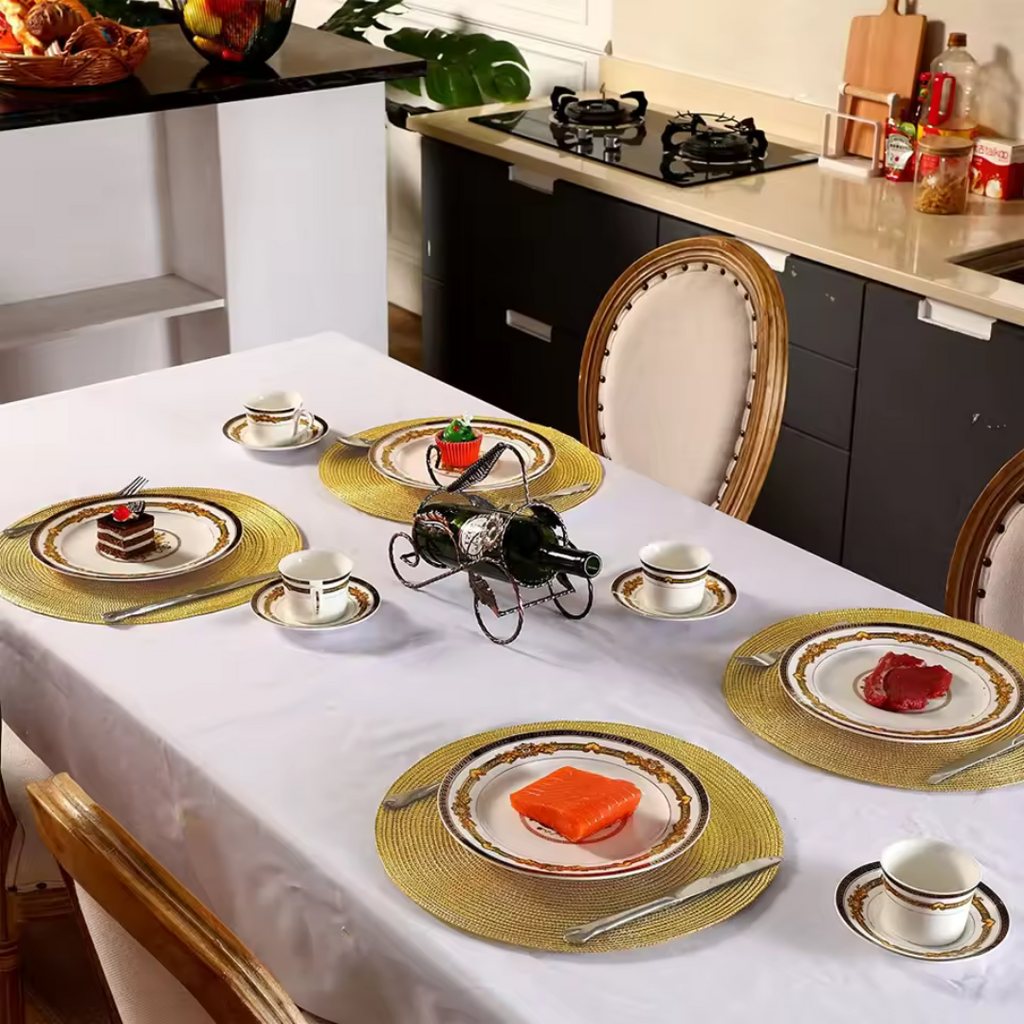 Runde geflochtene Tischsets im 6er-Set – Ansicht 7