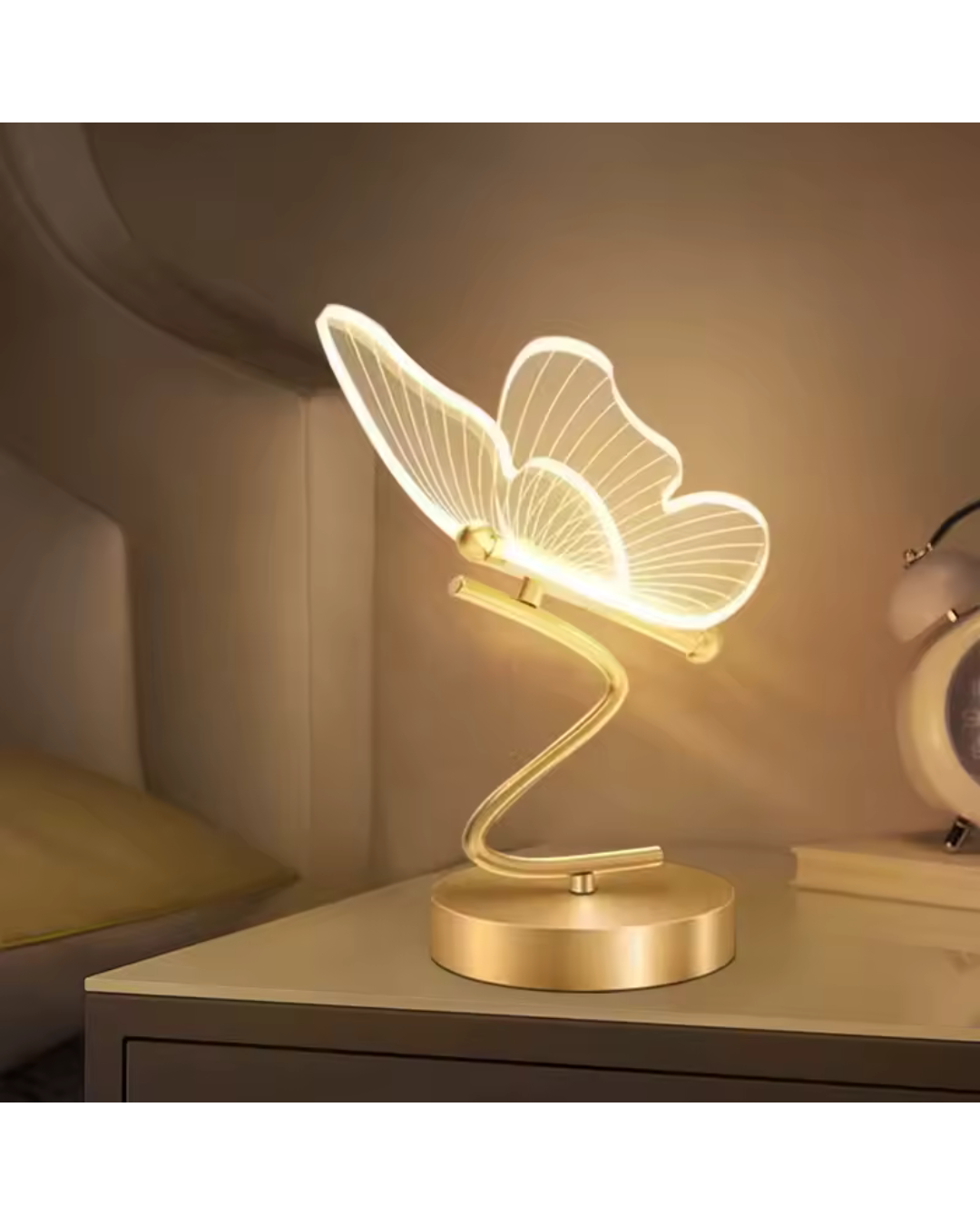 LED-Tischlampe mit Schmetterling-Design – Ansicht 3