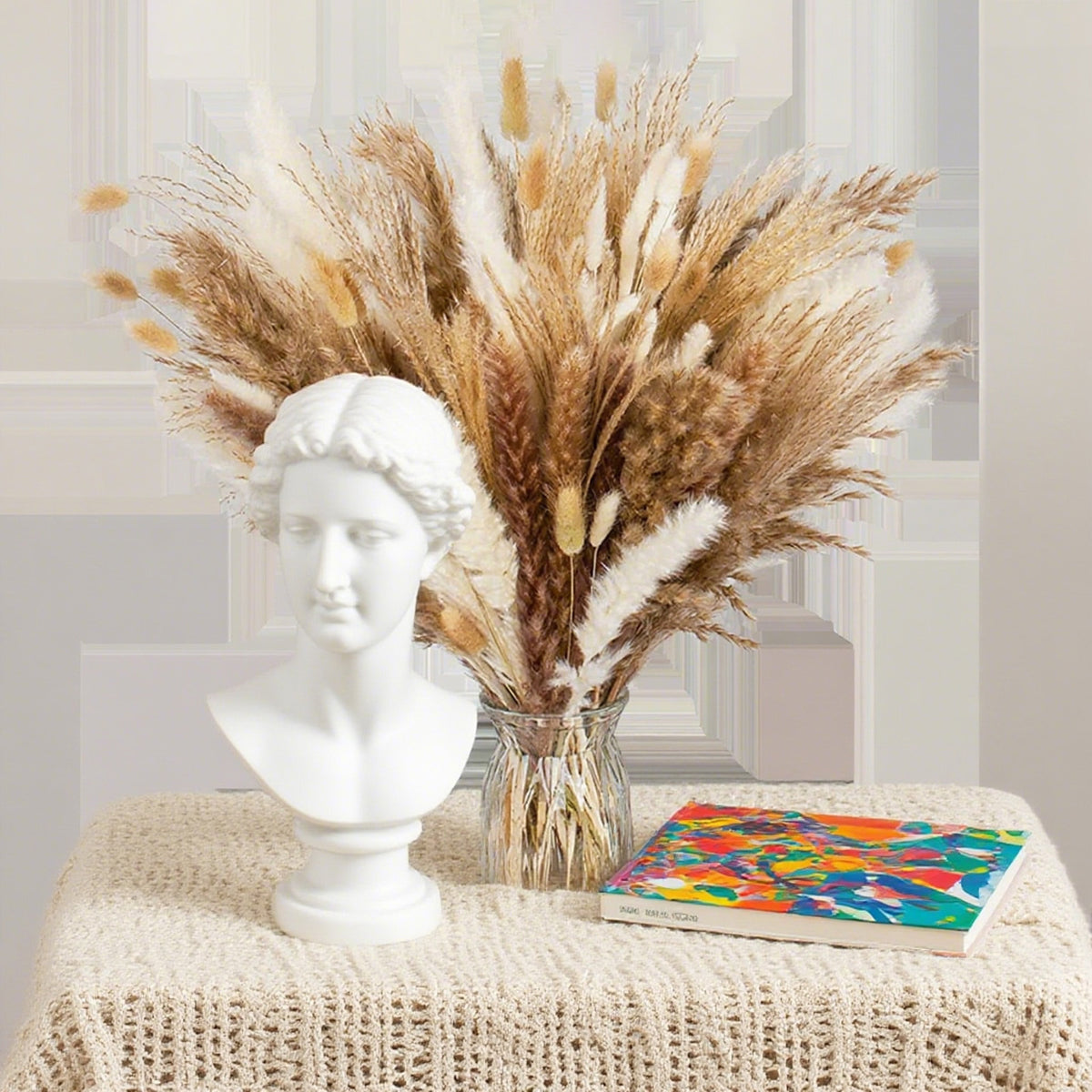 Trockengräser-Arrangement im Boho-Stil